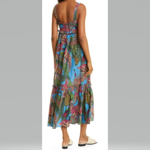 🎉Hist Pick🎉 Farm Rio Totally Tuiuiu Halter Maxi Dress size L - Picture 5 of 15